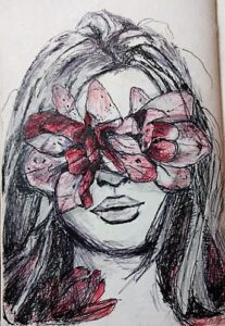 Girl Coloured Sketch by Ankita Pisat